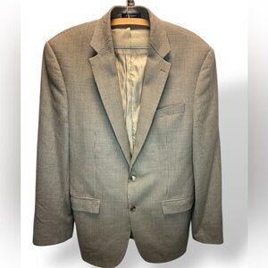 Vintage Ralph Lauren Sport Coat Mens Size 42L Silk & Wool‎ Brown Houndstooth